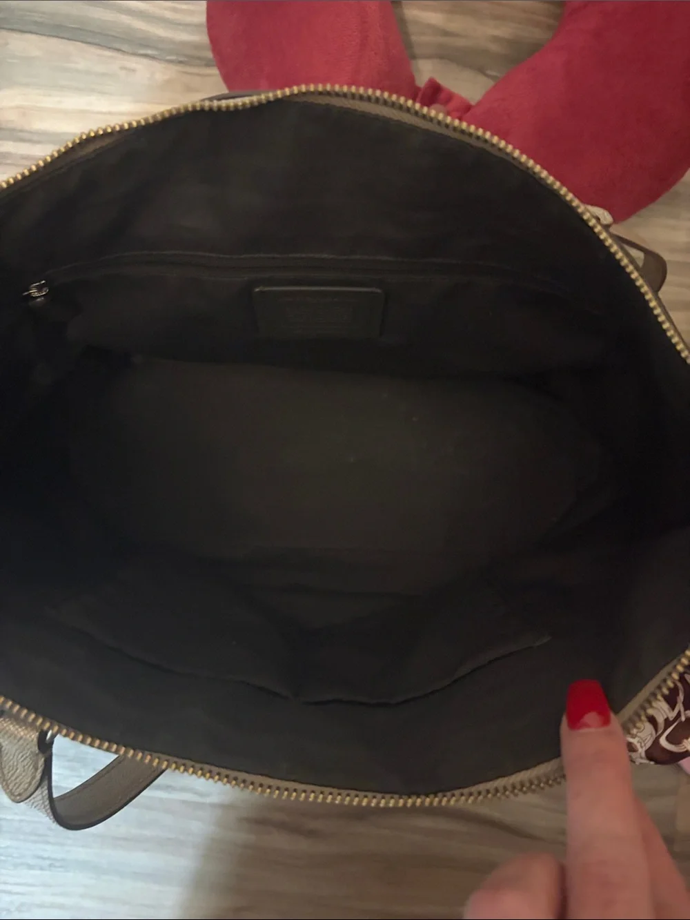 Coach tote metallic